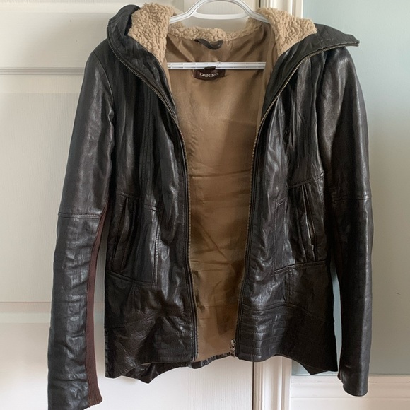 Danier Leather Jacket with Lined Hood - Picture 1 of 4